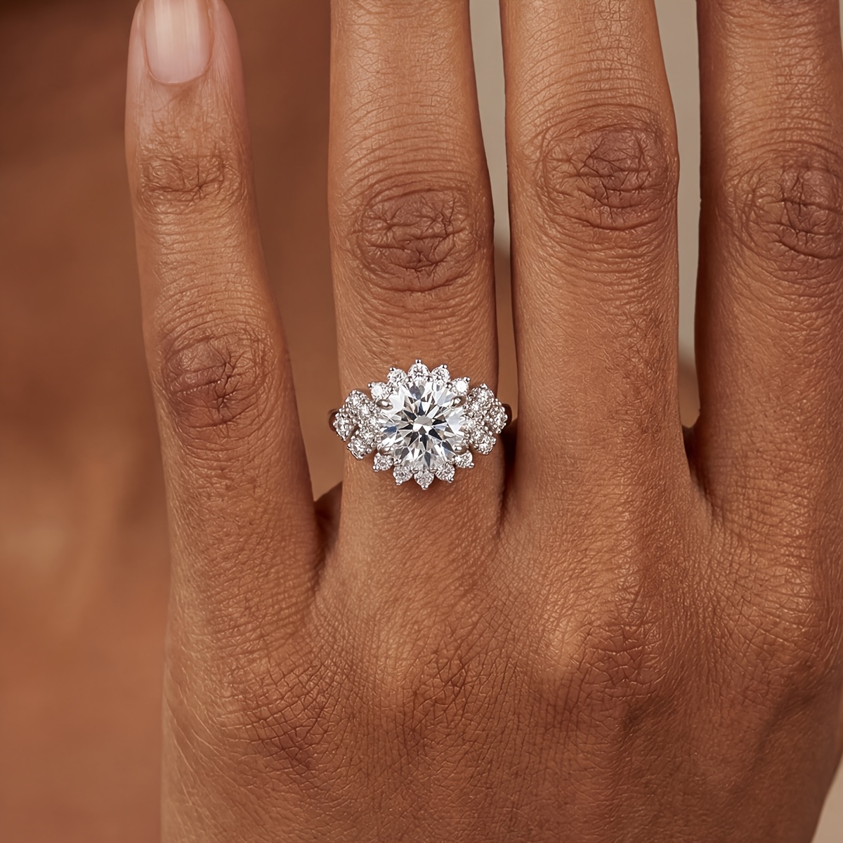 Women's Elegant Round Ring, Versatile Fashion Accessory